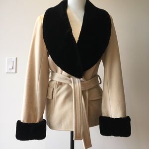 Wallis vintage wool/ cashmere belted coat